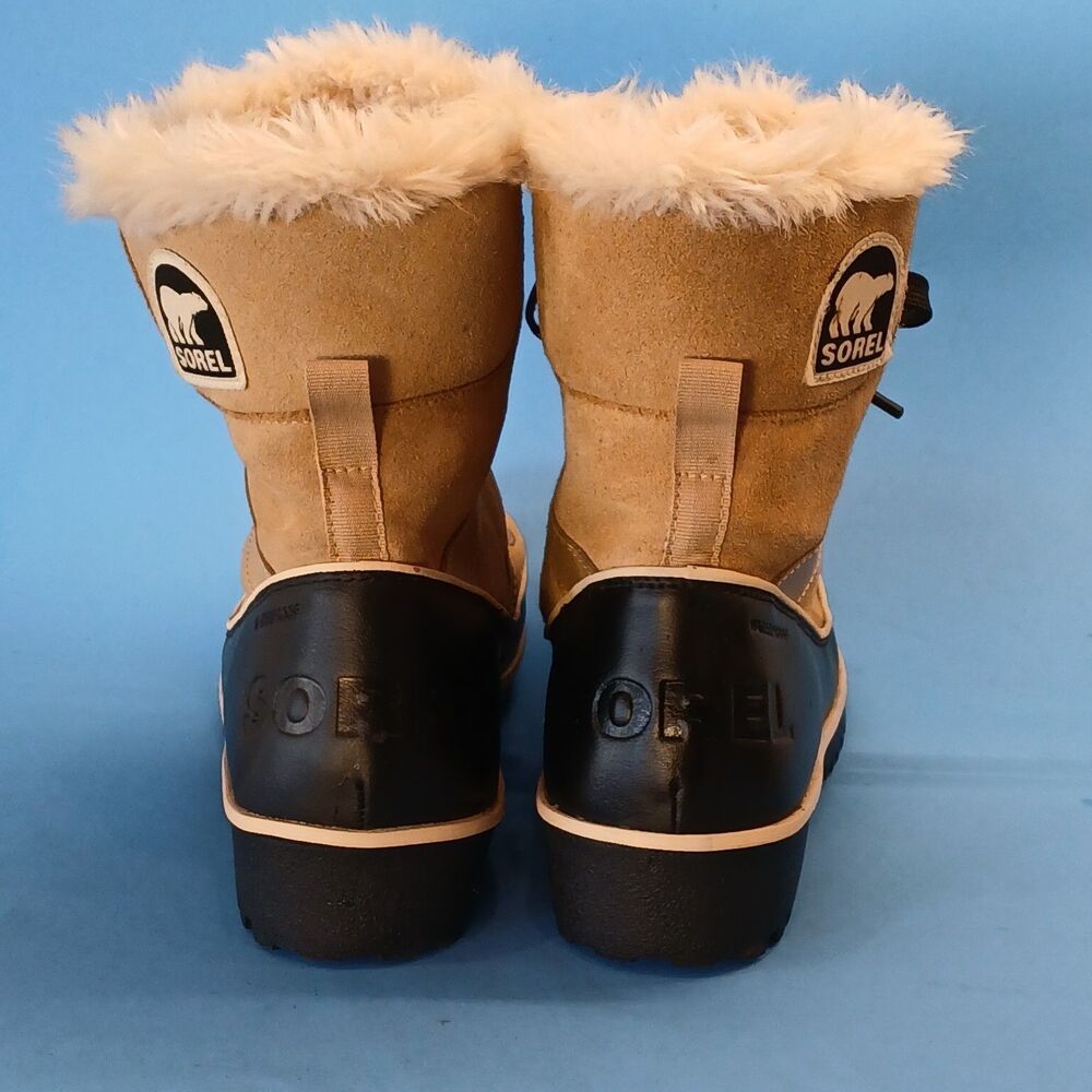 Sorel Suede Tivoli II Tan Snow Boots, Size 10M, Waterproof, Fleece - Picture 5 of 7